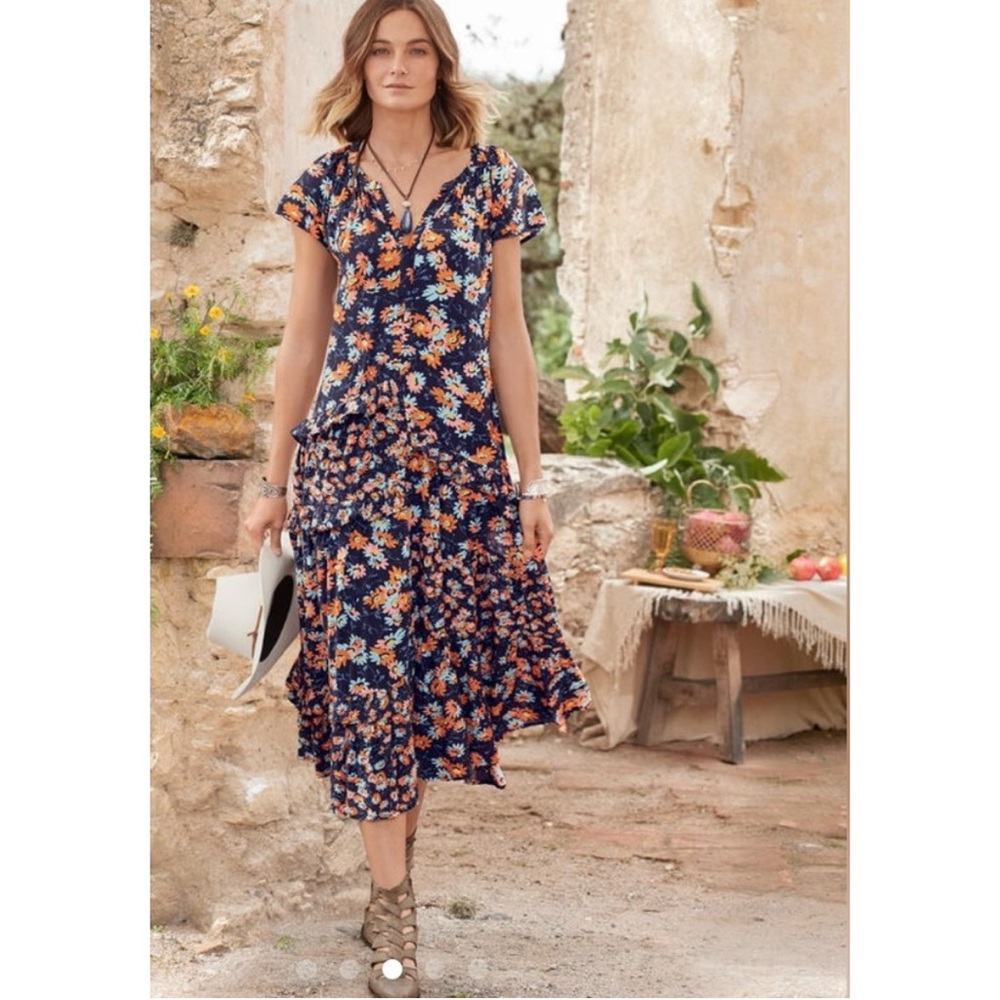 Sundance Pretty Petals Dress Navy Floral S